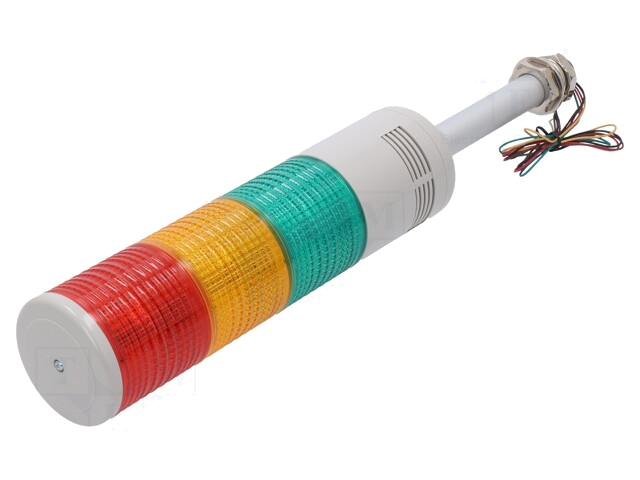 Signaalgever: signaalzuil; LED; rood/amber/groen; 24VDC; IP23 Signaalgever: signaalzuil; LED; rood/amber/groen; 24VDC; IP23